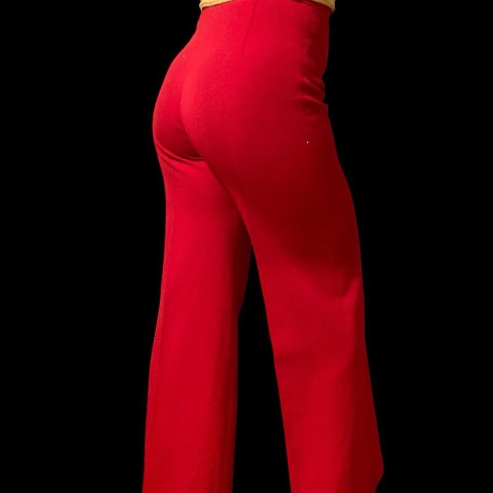 Vintage wide leg red trousers XS/25
